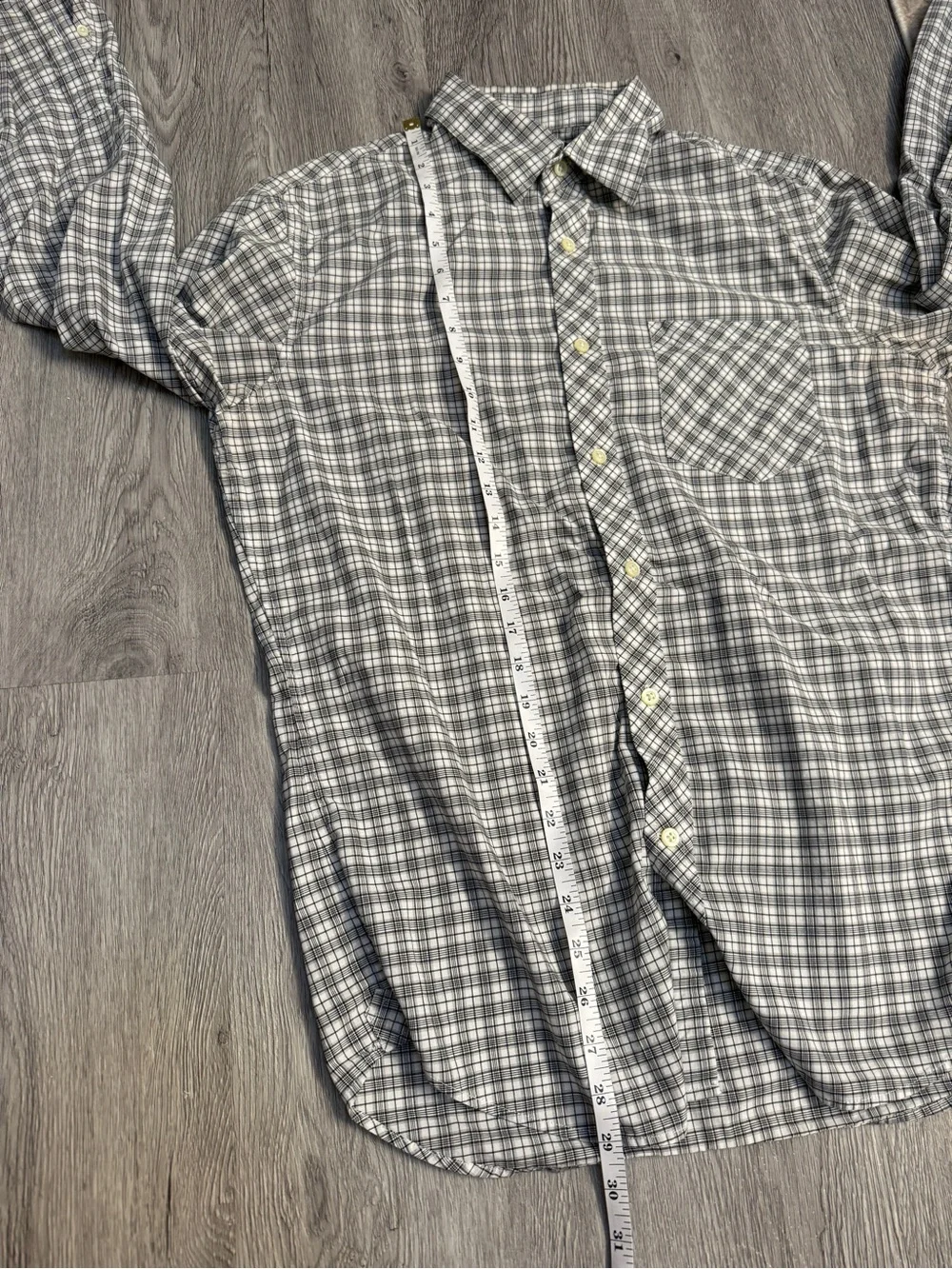 Banana Republic Mens Plaid Long Sleeve Button-Up M 15-15.5 Pocket Fall 2010 EUC